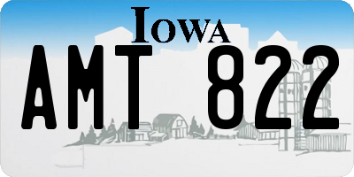 IA license plate AMT822