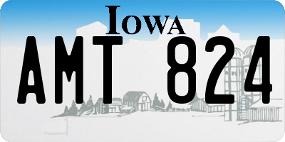 IA license plate AMT824