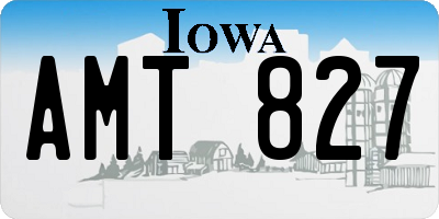 IA license plate AMT827