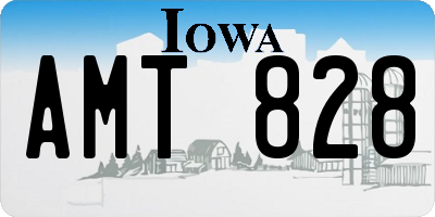 IA license plate AMT828