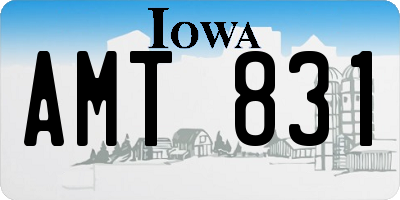 IA license plate AMT831