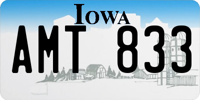 IA license plate AMT833