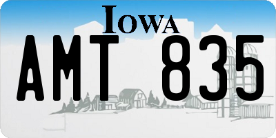 IA license plate AMT835