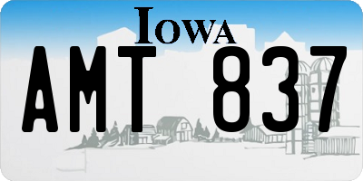 IA license plate AMT837