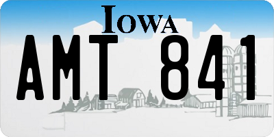 IA license plate AMT841