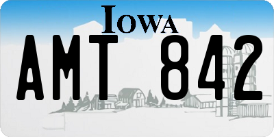 IA license plate AMT842
