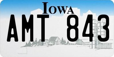 IA license plate AMT843
