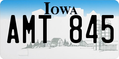 IA license plate AMT845