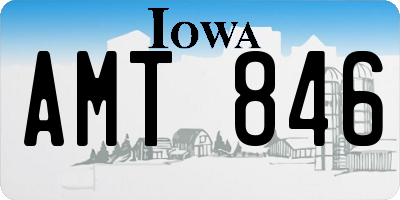 IA license plate AMT846