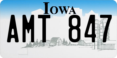 IA license plate AMT847