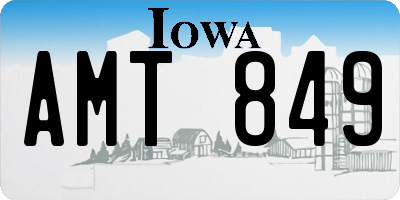 IA license plate AMT849