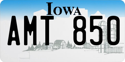 IA license plate AMT850