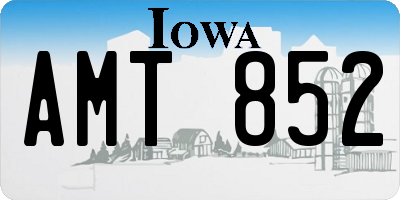 IA license plate AMT852