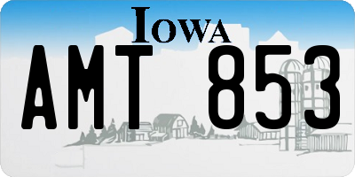IA license plate AMT853