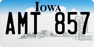 IA license plate AMT857