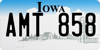 IA license plate AMT858