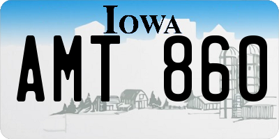IA license plate AMT860