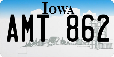 IA license plate AMT862