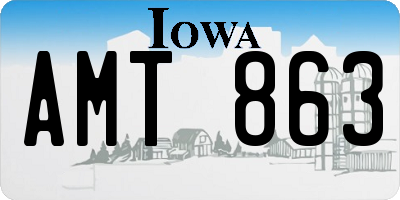 IA license plate AMT863