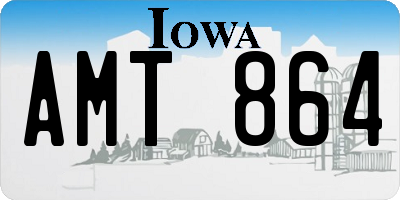 IA license plate AMT864