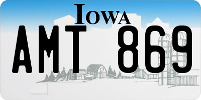 IA license plate AMT869