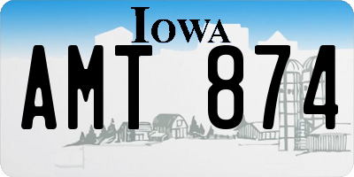 IA license plate AMT874