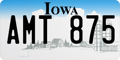 IA license plate AMT875