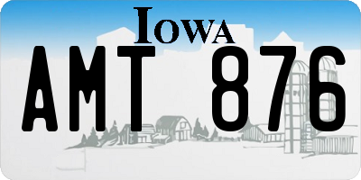 IA license plate AMT876
