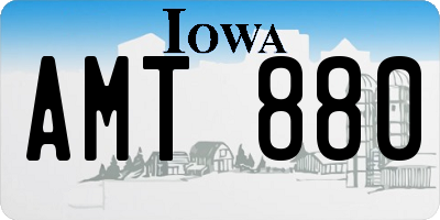 IA license plate AMT880