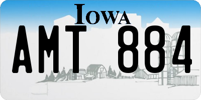 IA license plate AMT884