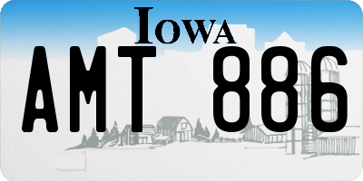 IA license plate AMT886