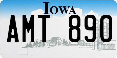 IA license plate AMT890