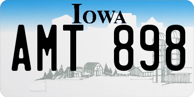 IA license plate AMT898