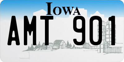 IA license plate AMT901
