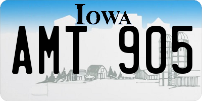 IA license plate AMT905