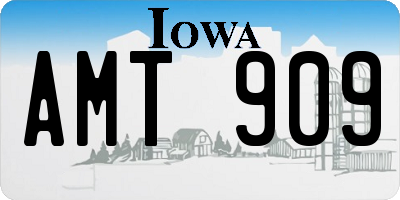 IA license plate AMT909