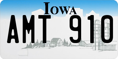 IA license plate AMT910