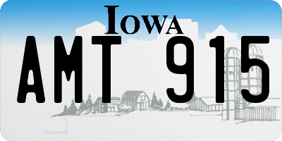 IA license plate AMT915