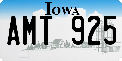 IA license plate AMT925