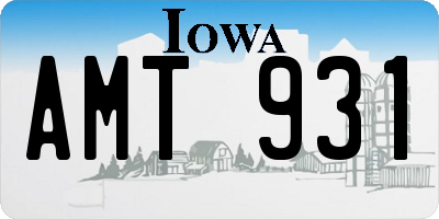 IA license plate AMT931
