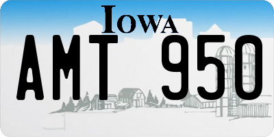 IA license plate AMT950