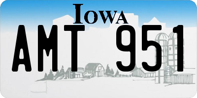 IA license plate AMT951