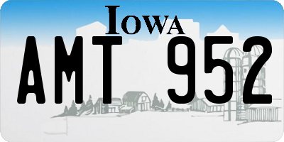 IA license plate AMT952