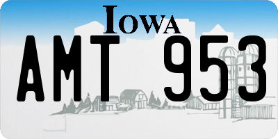 IA license plate AMT953