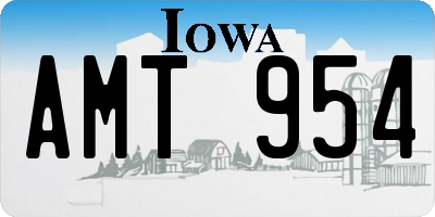 IA license plate AMT954