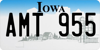 IA license plate AMT955