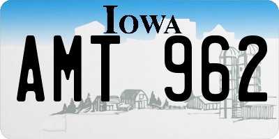 IA license plate AMT962