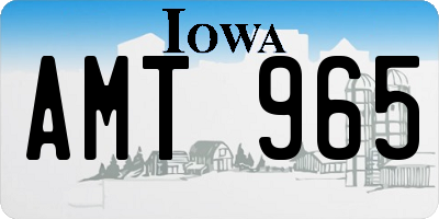IA license plate AMT965