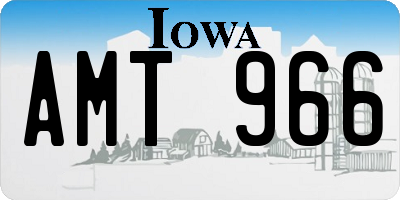 IA license plate AMT966