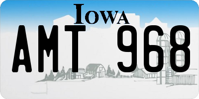 IA license plate AMT968